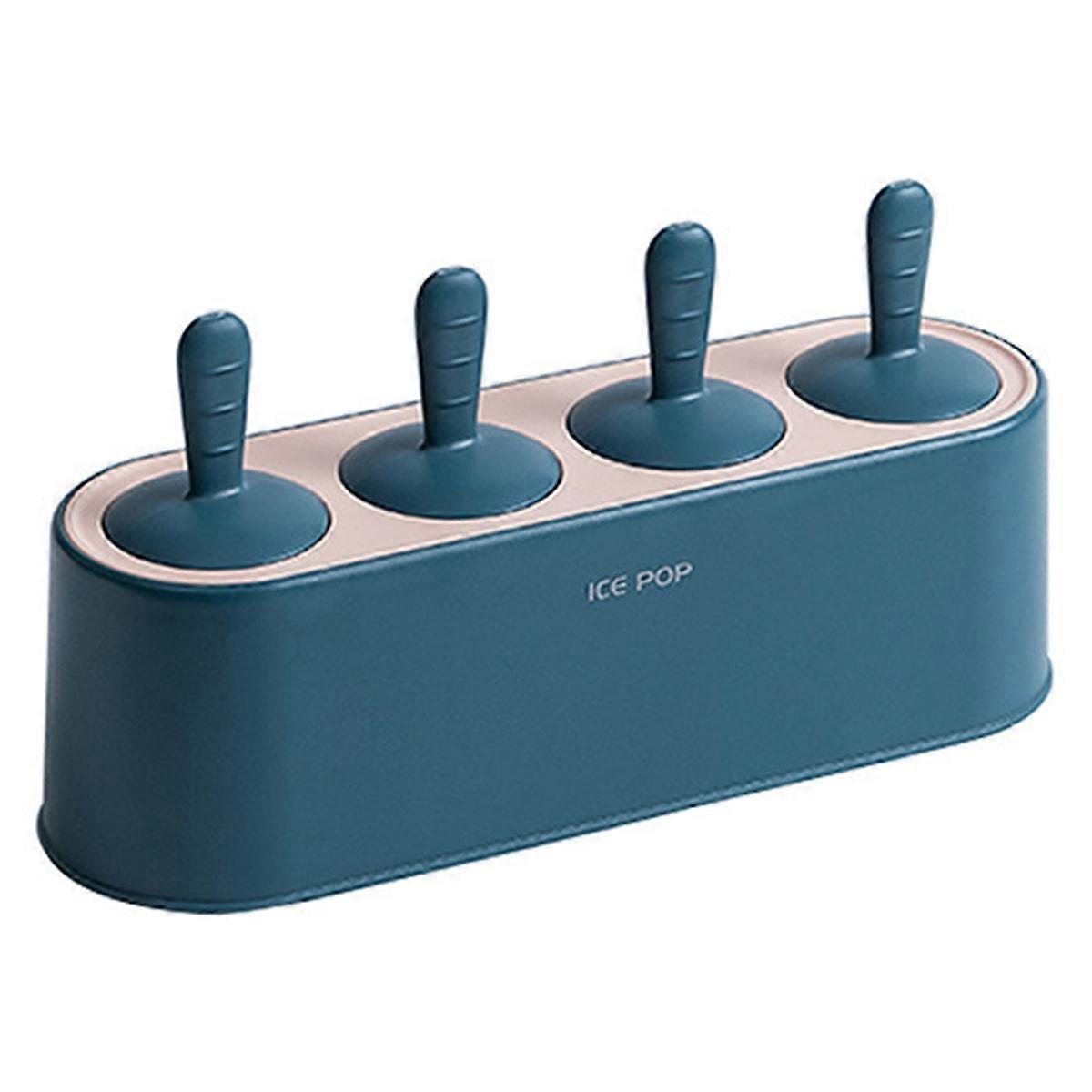 Home Popsicle Mold Set, 4-Piece Popsicle Maker Set, Dark Blue
