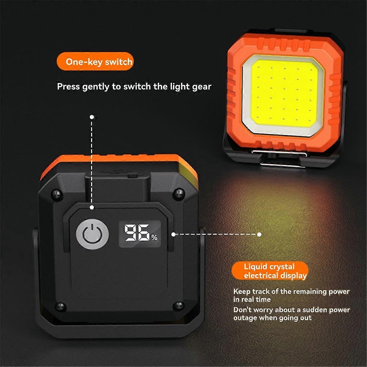 Rechargeable Mini Keychain Light COB LED Waterproof USB Charging