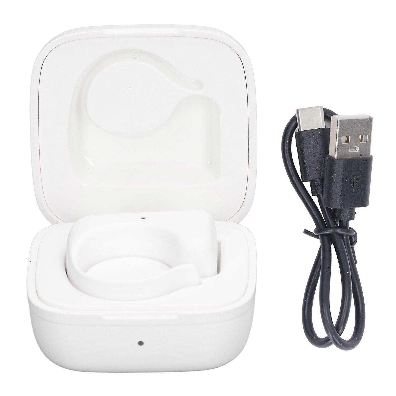 Remote Control Scrolling Ring Bluetooth APP Page Turner ABS Camera Remote Shutter Selfie Button with Charging Case for Cell Phone White