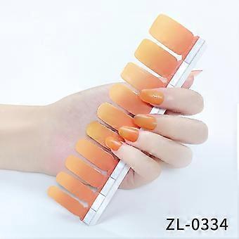Transparent Solid Color Jelly Gel Nail Stickers, Nail Polish Film with Nail File and Bare Chip