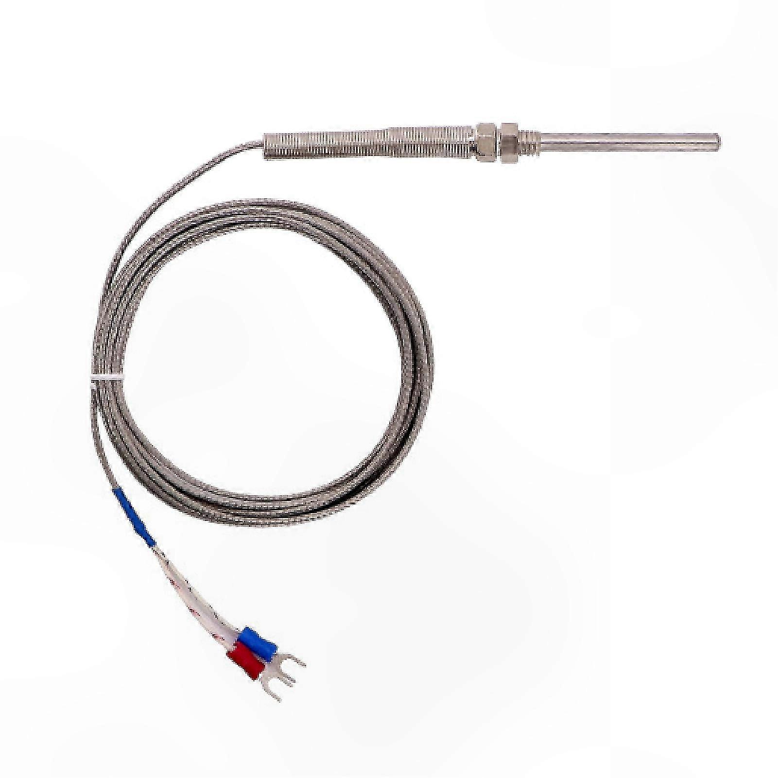 K-Type Thermocouple Probe, 50mm Diameter, M8 Thread, Temperature Sensor Meter, Length Options: 1/2/3/4/5m for General Use