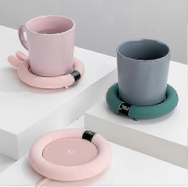 Dessous de verre chauffant intelligent à température constante, base de tasse d'eau isolée, coussin chauffant de bureau