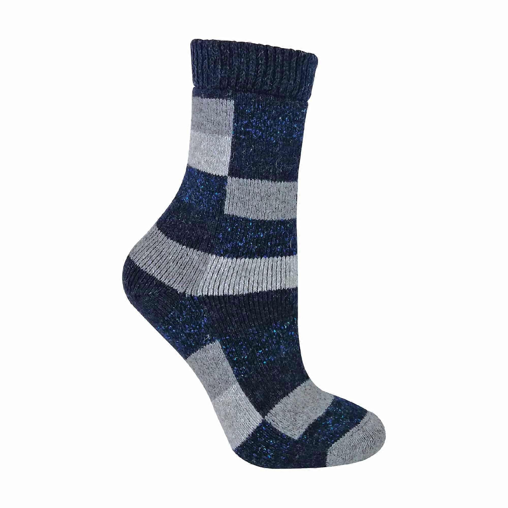 Sock Snob - Ladies Checkered Wool / Silk Blend Socks