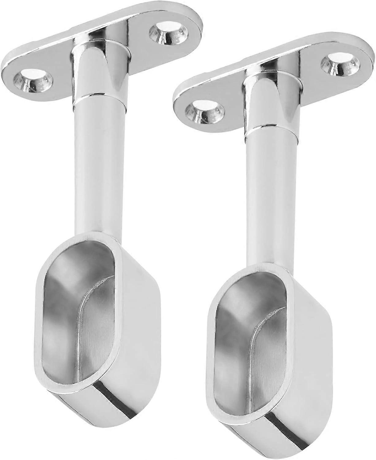 1 Pair (2pcs) Wardrobe Rod Brackets End Cap for Oval Clothes Rail