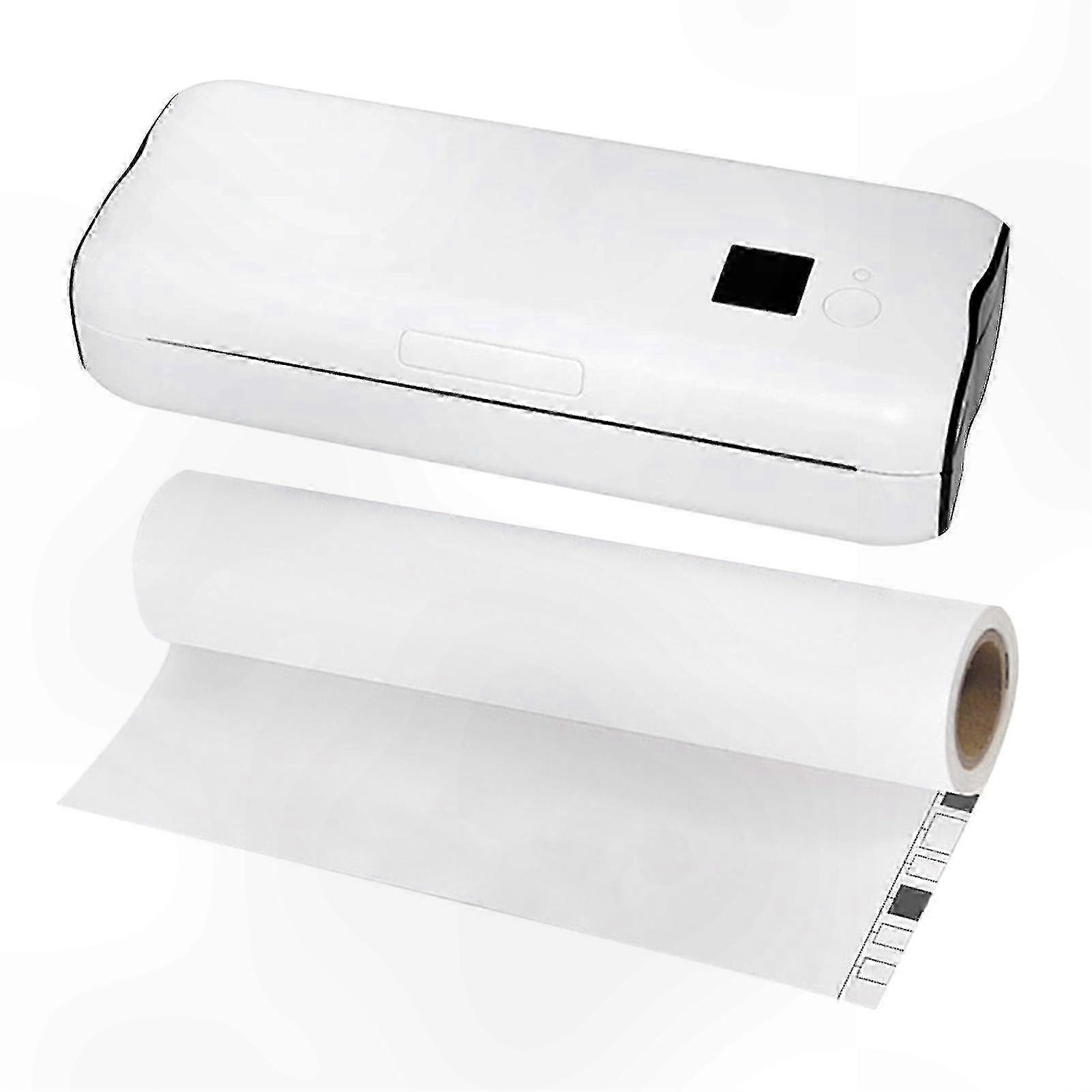 Compact A4 Thermal Printer with 50-Sheet Photo Paper for Home and Office