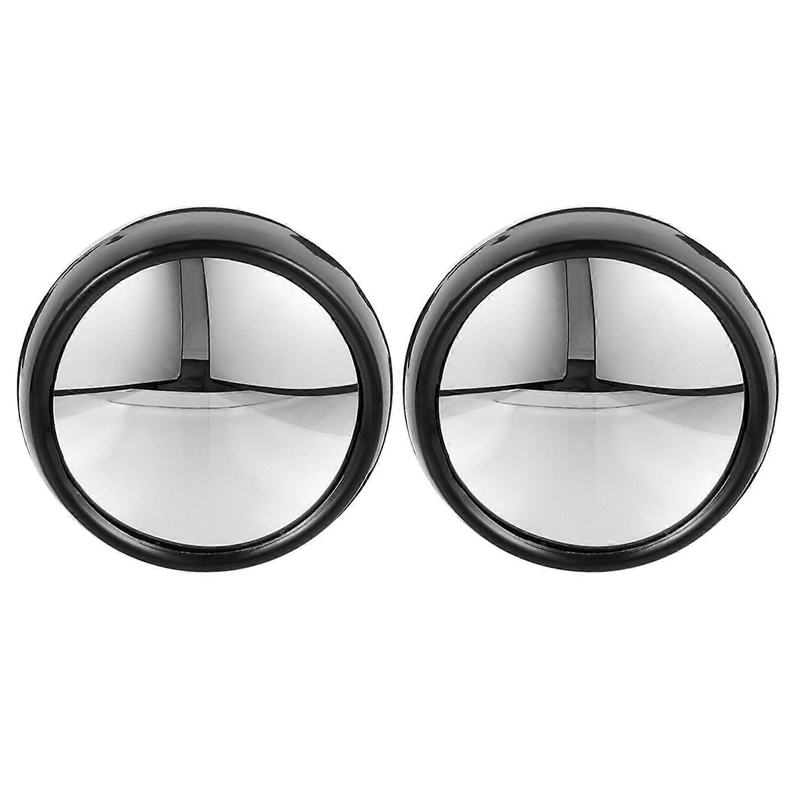 Office Screen Rearview Mirror for Computer 6Pcs Magnifying Visual Field Black