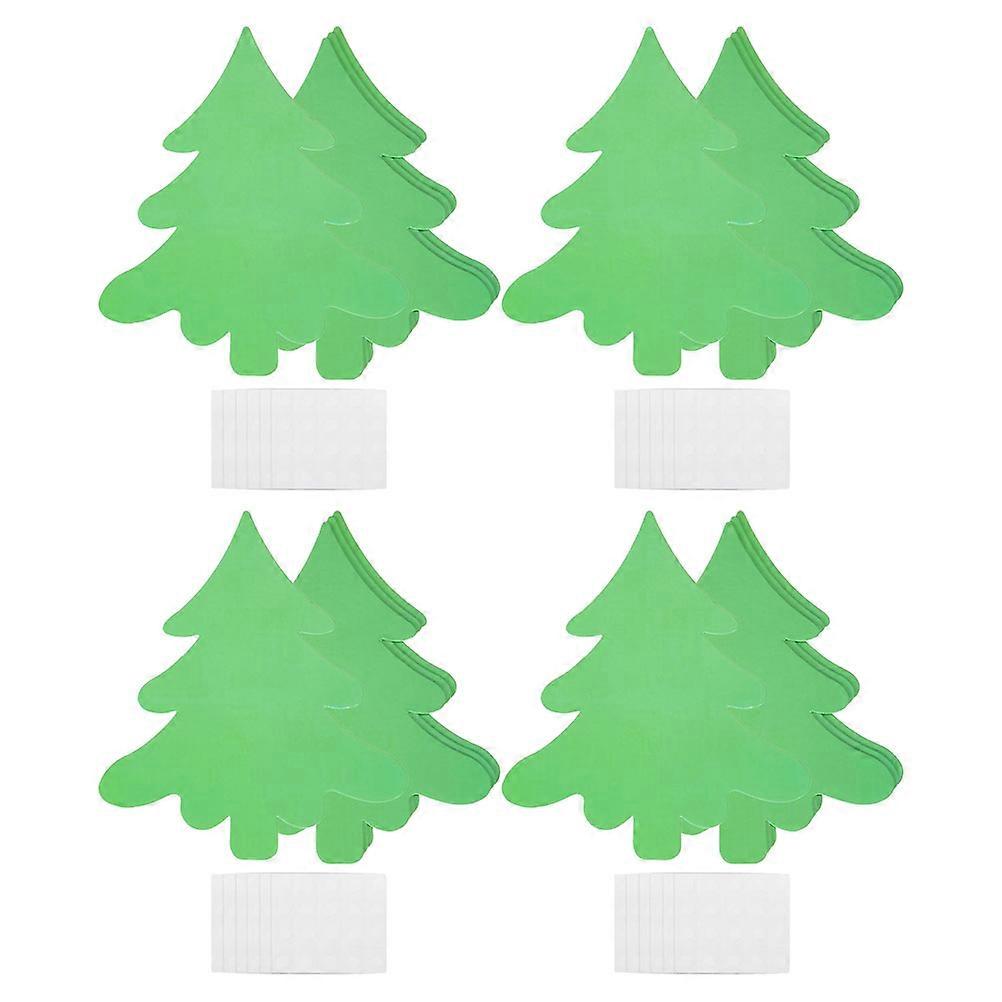 50Pcs Green Cardstock Christmas Tree Shapes For Handmade Greeting Cards And Parent-Child Activities With Easy Use