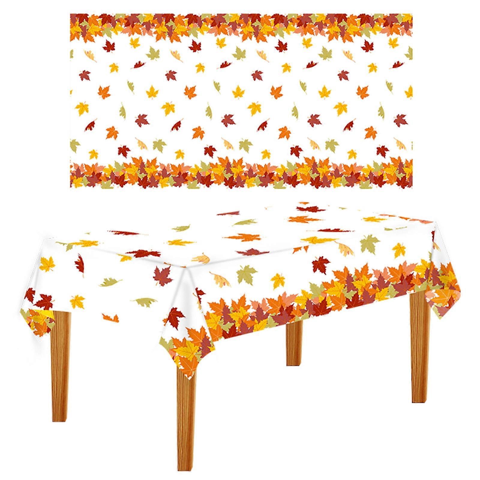Thanksgiving Tablecloth Maple Leaf Accessories Holiday Party Background Wall Table Decoration