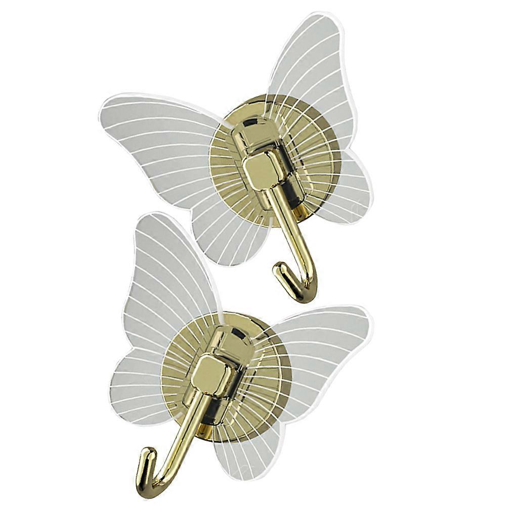 Butterfly Wall Mounted Adhesive Hooks for Storage 8Pcs Pack
