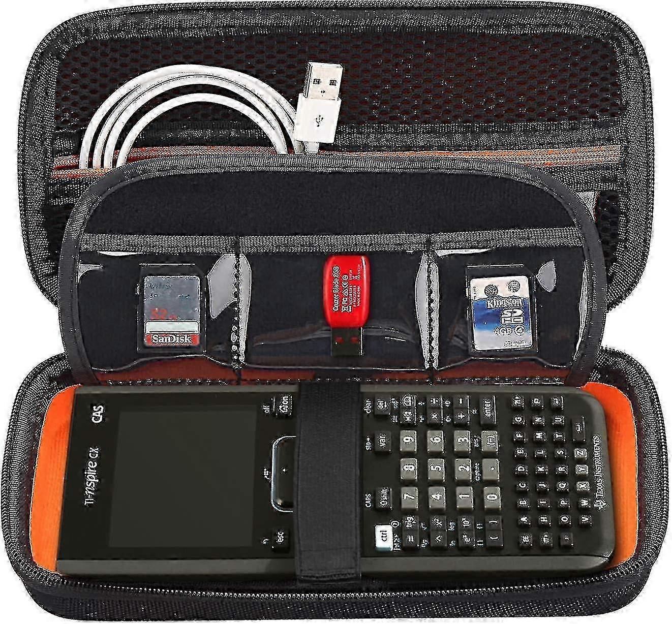 Graphing Calculator Carrying Case Replacement For Texas Instruments Ti-nspire Cx Cas/cx Ii Cas Color Graphing Calculator And More - Extra Mesh Pocket