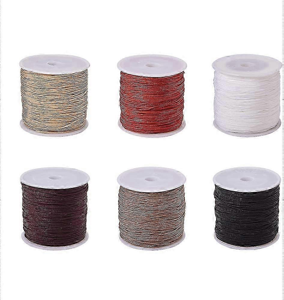 600 Yards 0.8mm Nylon Beading String Cord 6 Colors 26s