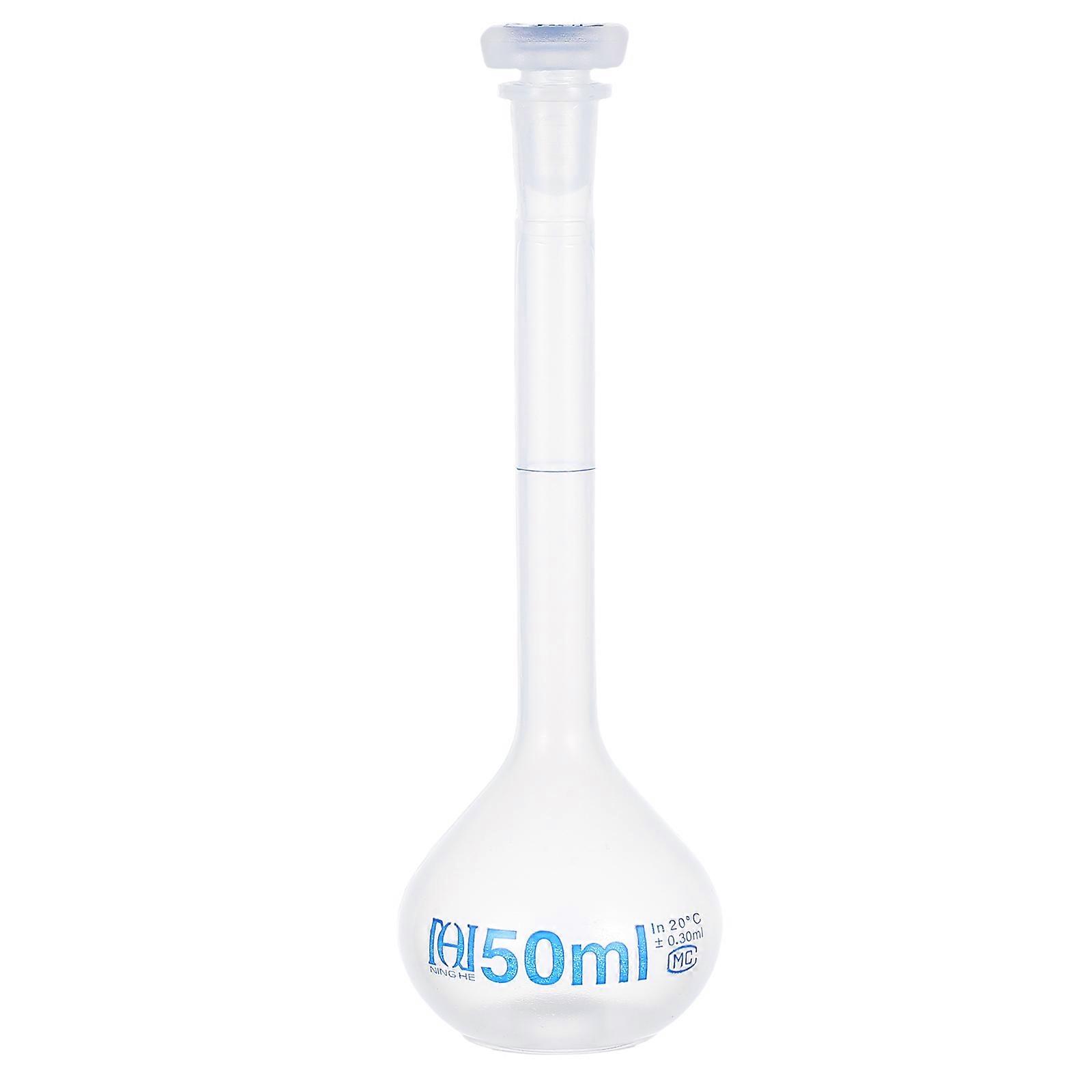 Chemical Laboratory Volumetric Flask for Storage Use 2Pcs with Cap