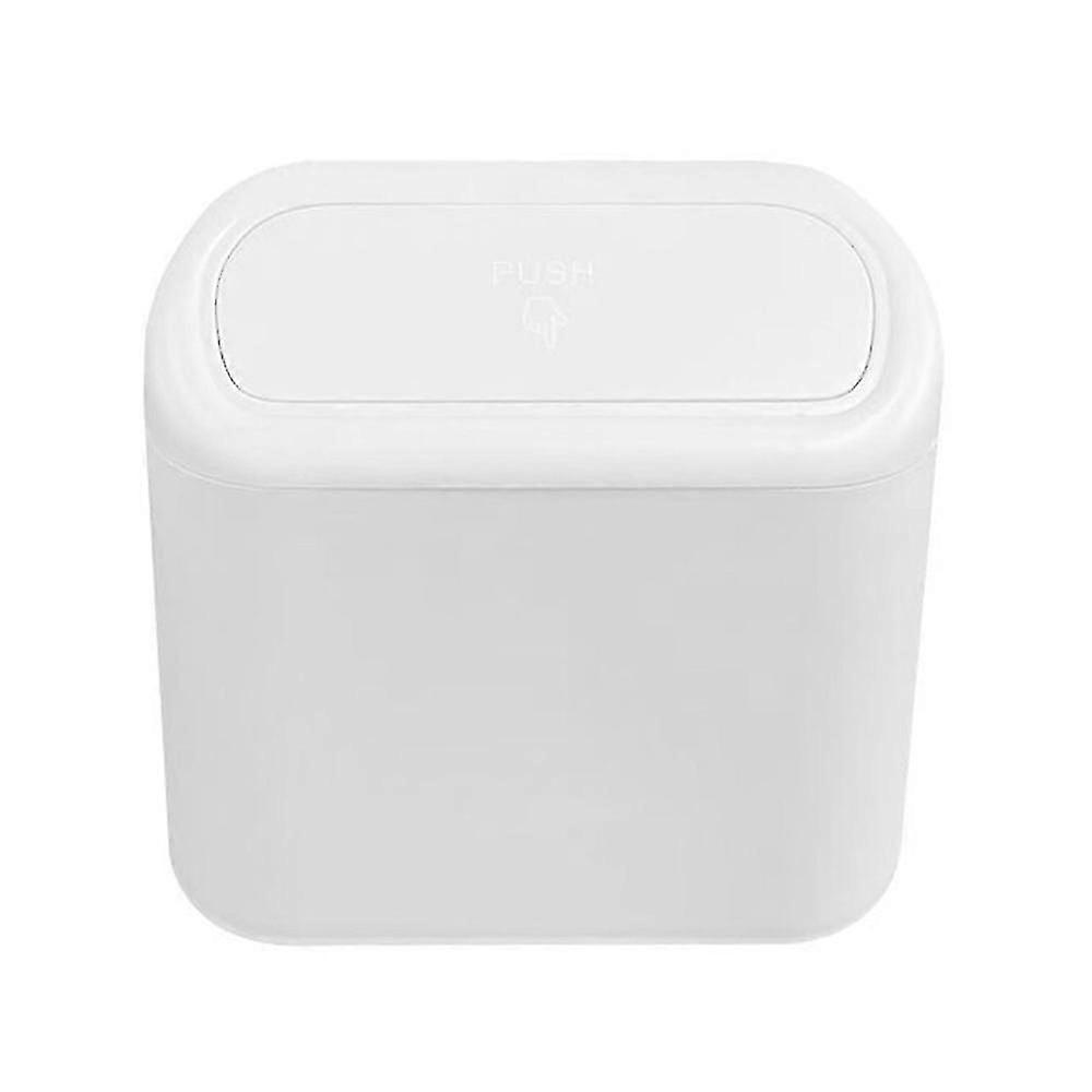 Multi-use Car Trash Bin With Lid Mini Trash Can Hanging Storage Box