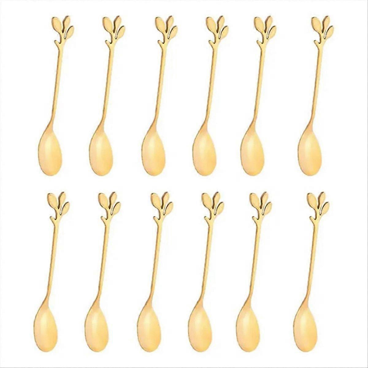 Stainless steel cutlery spoon leaf spoon coffee spoon