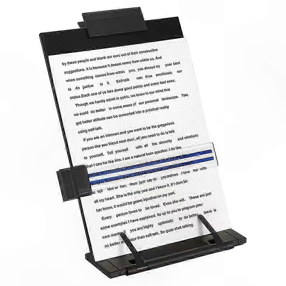 Adjustable Document Stand with 7 Positions, Desktop File Organizer for Reading, Typing, and Speech Copyholder Management