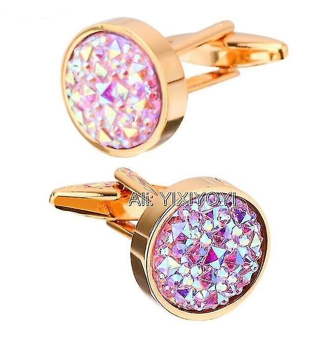 Cufflinks Red Colorful Shine Cufflink Men