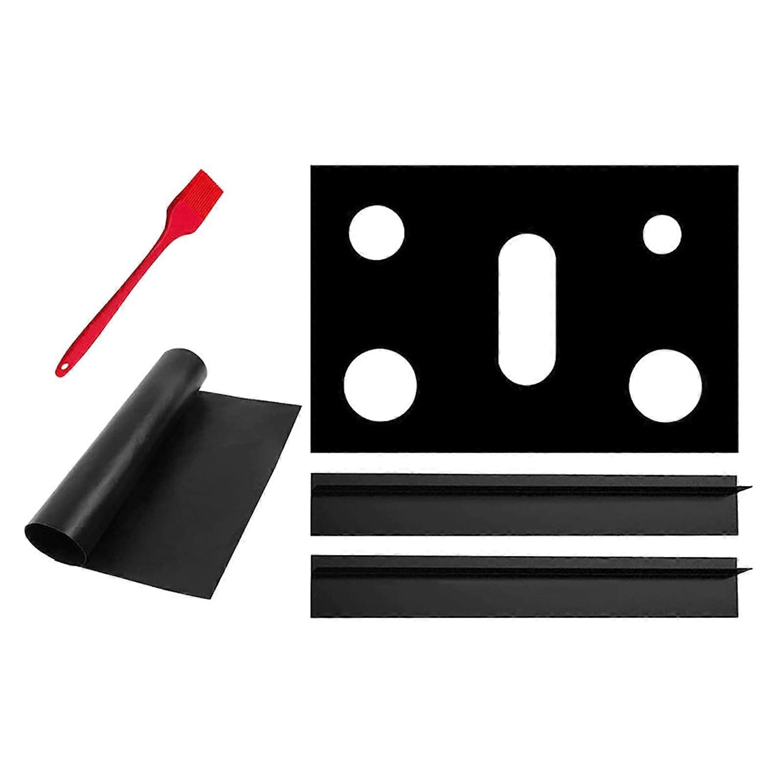 Reusable Stove Protector Liner For 5 Burner Ranges Cooktop Mat Set Of 5 Oil And Stain Resistant