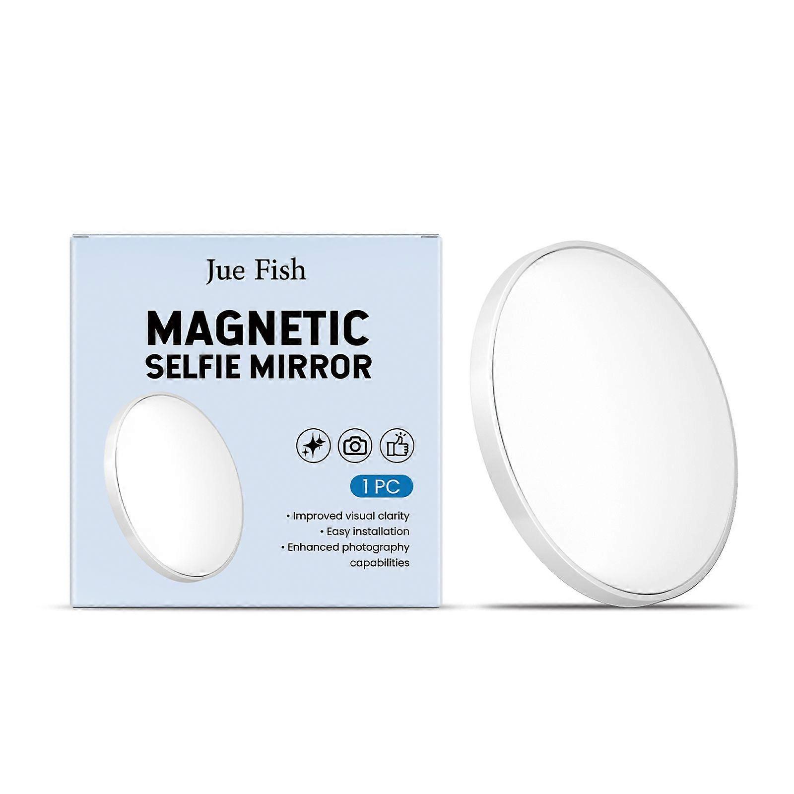 White Magnetic Selfie Mirror Is Carefully Crafted From Plastic