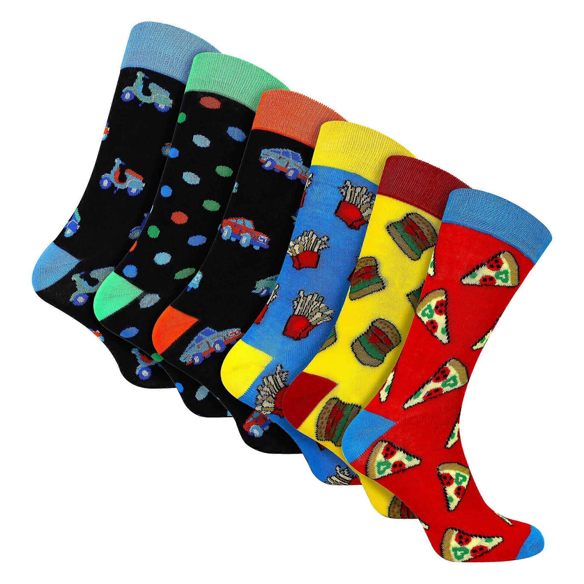 Sock Snob - 6 Pack Mens Bamboo Design Soft Breathable Socks