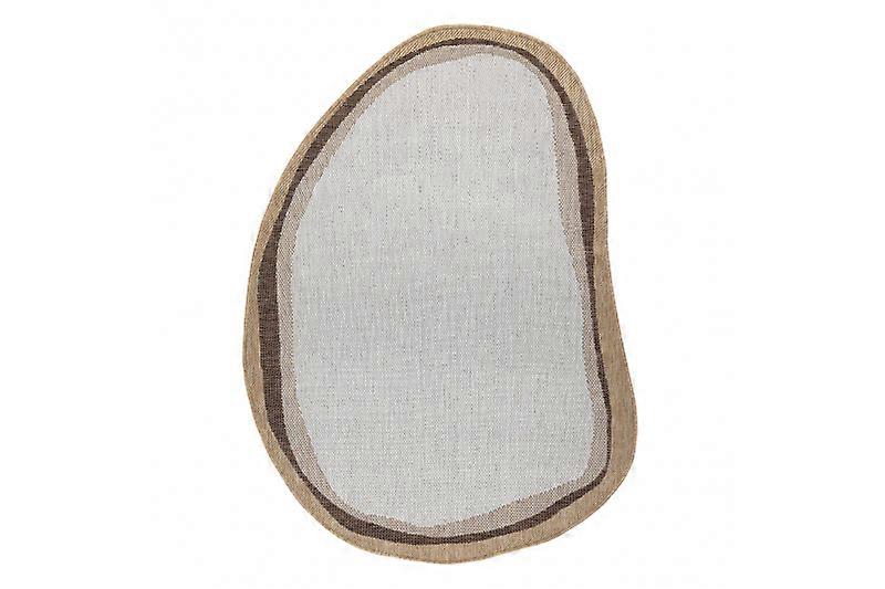 ORGANIC 2125 sisal carpet Stone ecru / natural – modern irregular shape