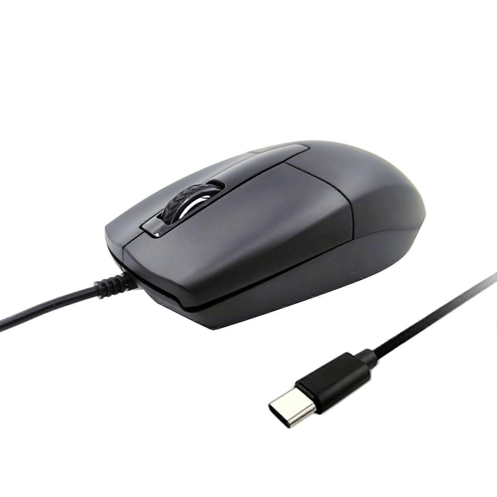 Universal USB Type C Mouse 3 Buttons Optical Gaming Mouse for Phones Computers, Devices Tablets Multicolor