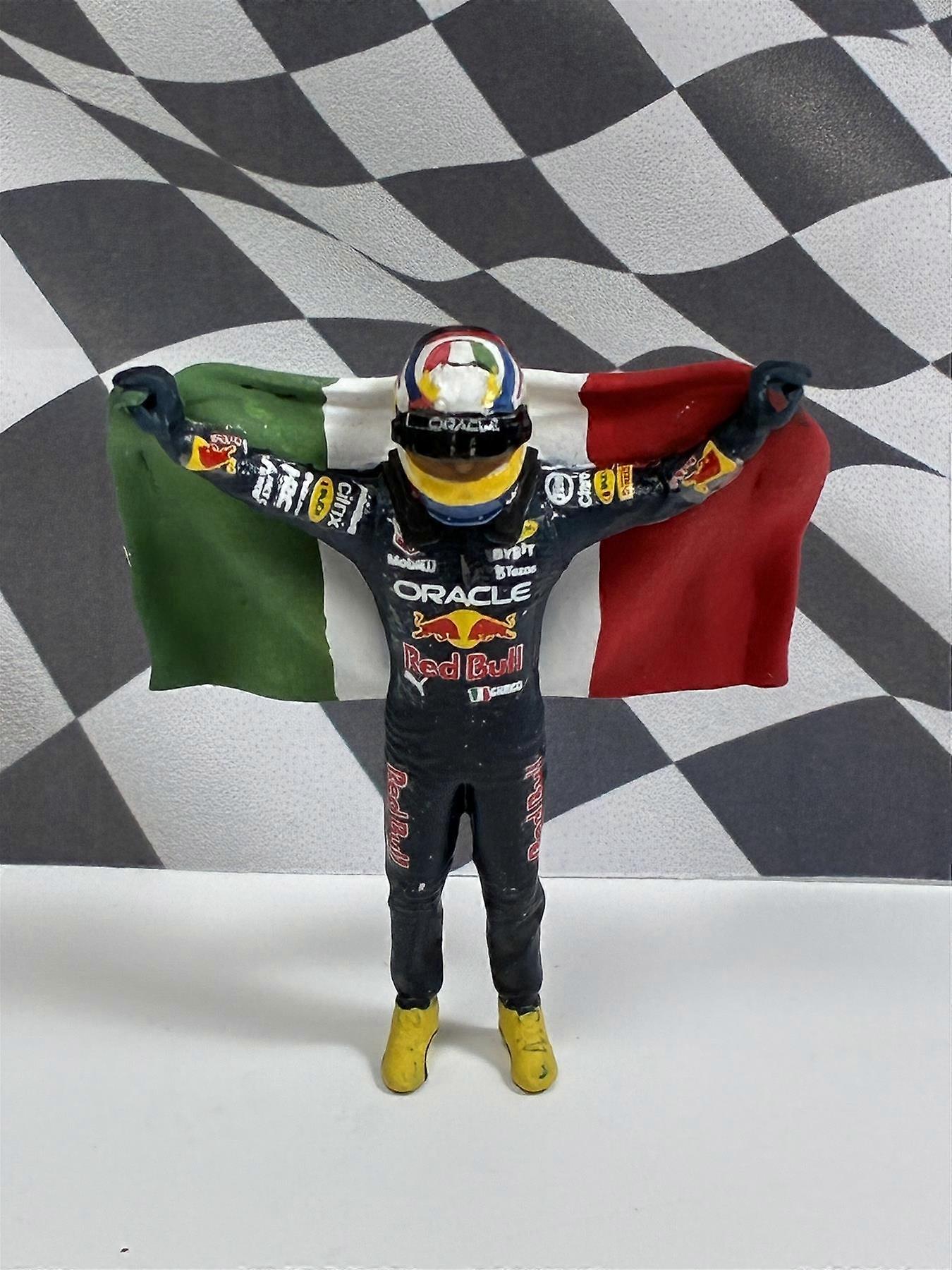 Sergio Perez With Flag Diecast Figure 1:43 Scale Cartrix CT072