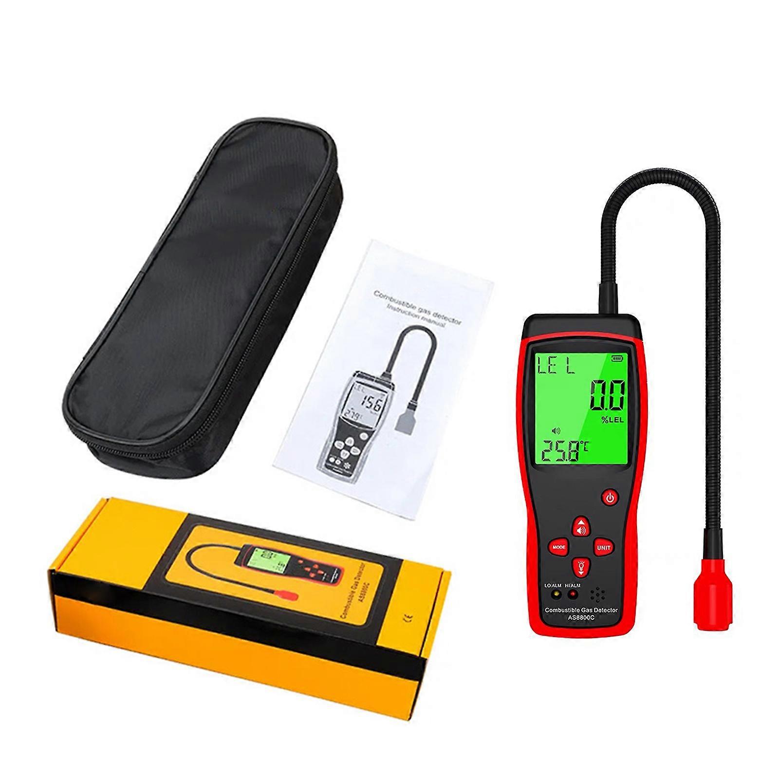 Digital Display Combustible Gas Detector Probe Size 275mm High Sensitivity Portable For Home Accurate Safety Monitoring Multicolor