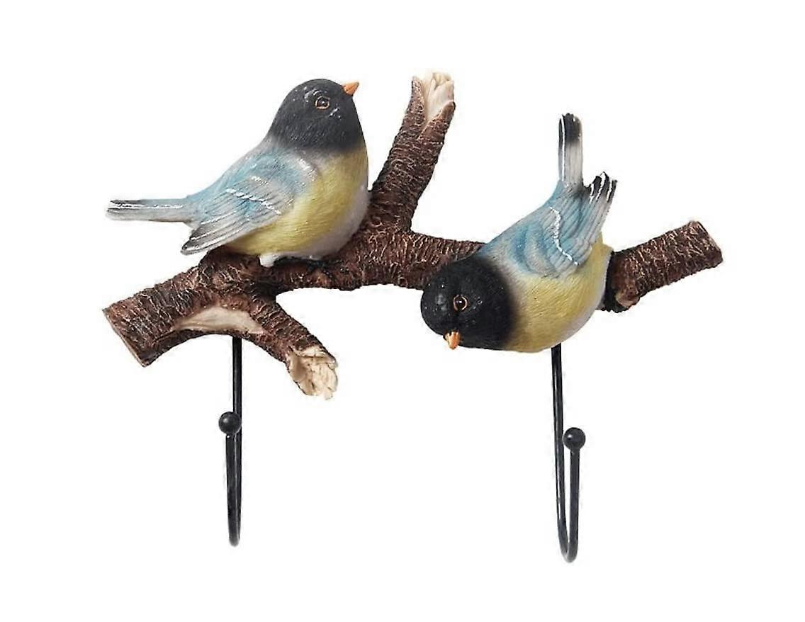 Wall Hooks for Coats Birds Resin Decorative Coat Rack Wall Mounted Hanger for Hats Keys Clothes Entryway