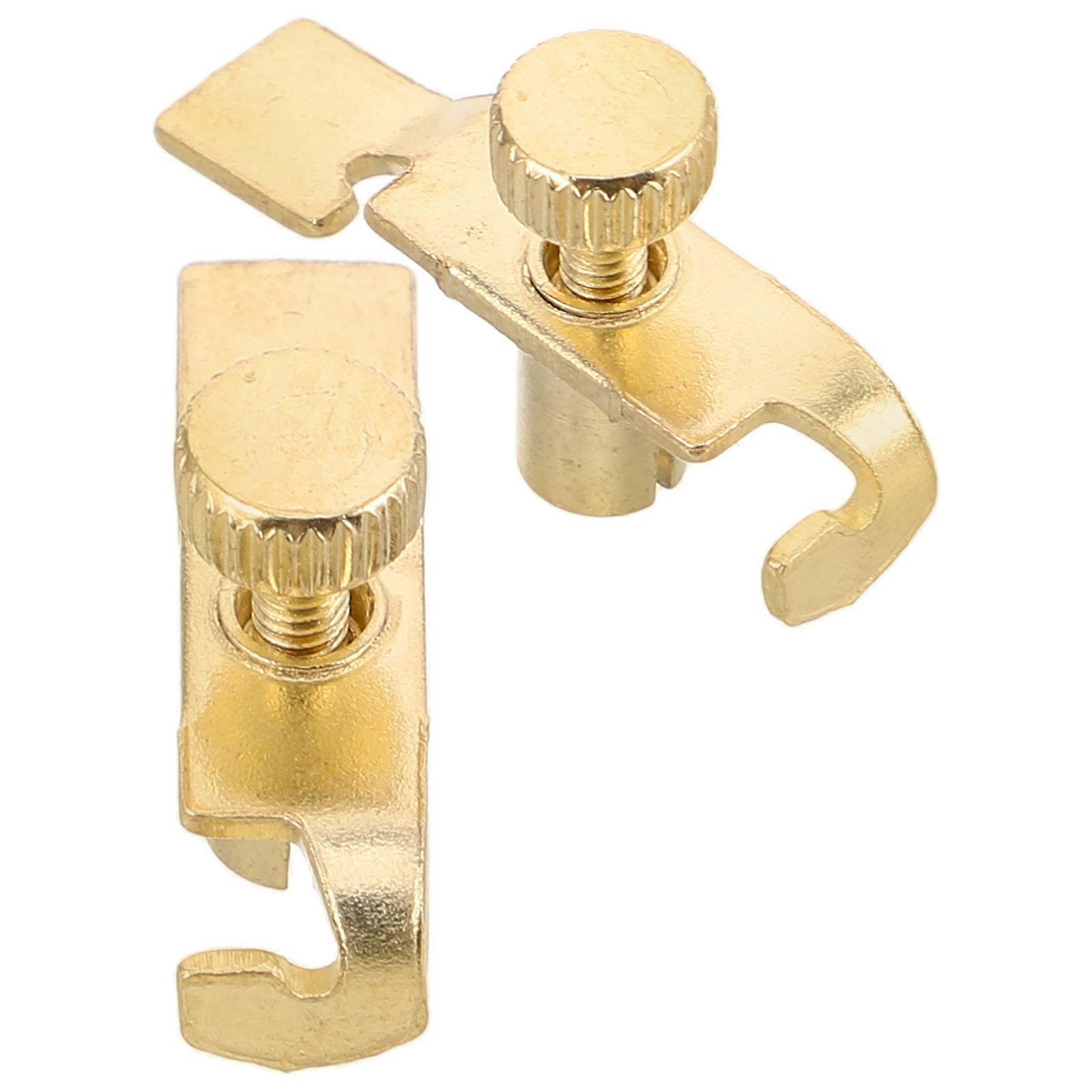 Portable Golden Fine Tuners for Erhu Stringed Instrument 2Pcs Pack