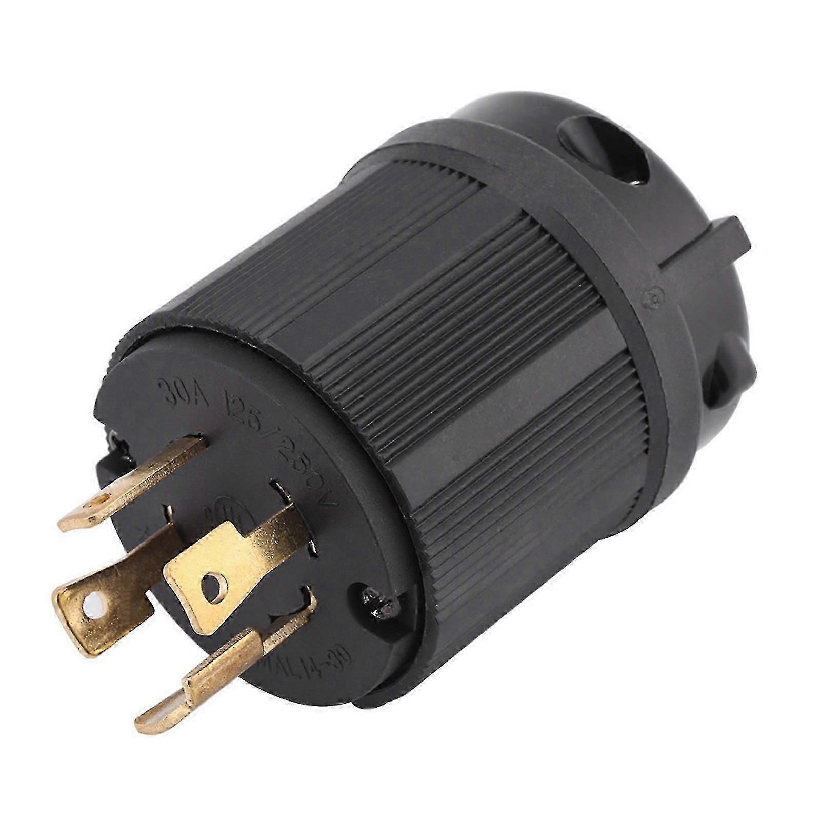 NEMA L14-30P 30A 125V-250V 4 Wire Twist Lock Electrical Plug Connector-Good