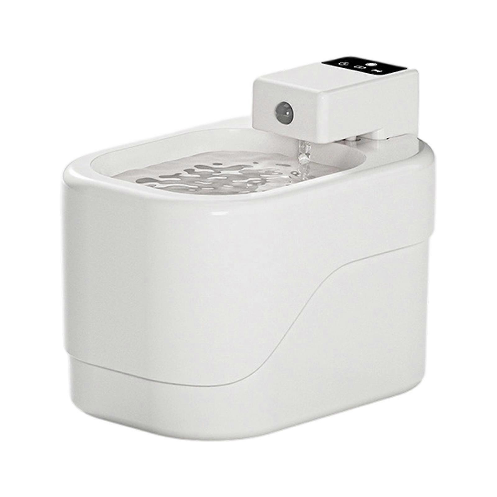 Automatic Pet Water Fountain Drinking Dispenser with Circulating for Small Dogs Multiple Animals  White