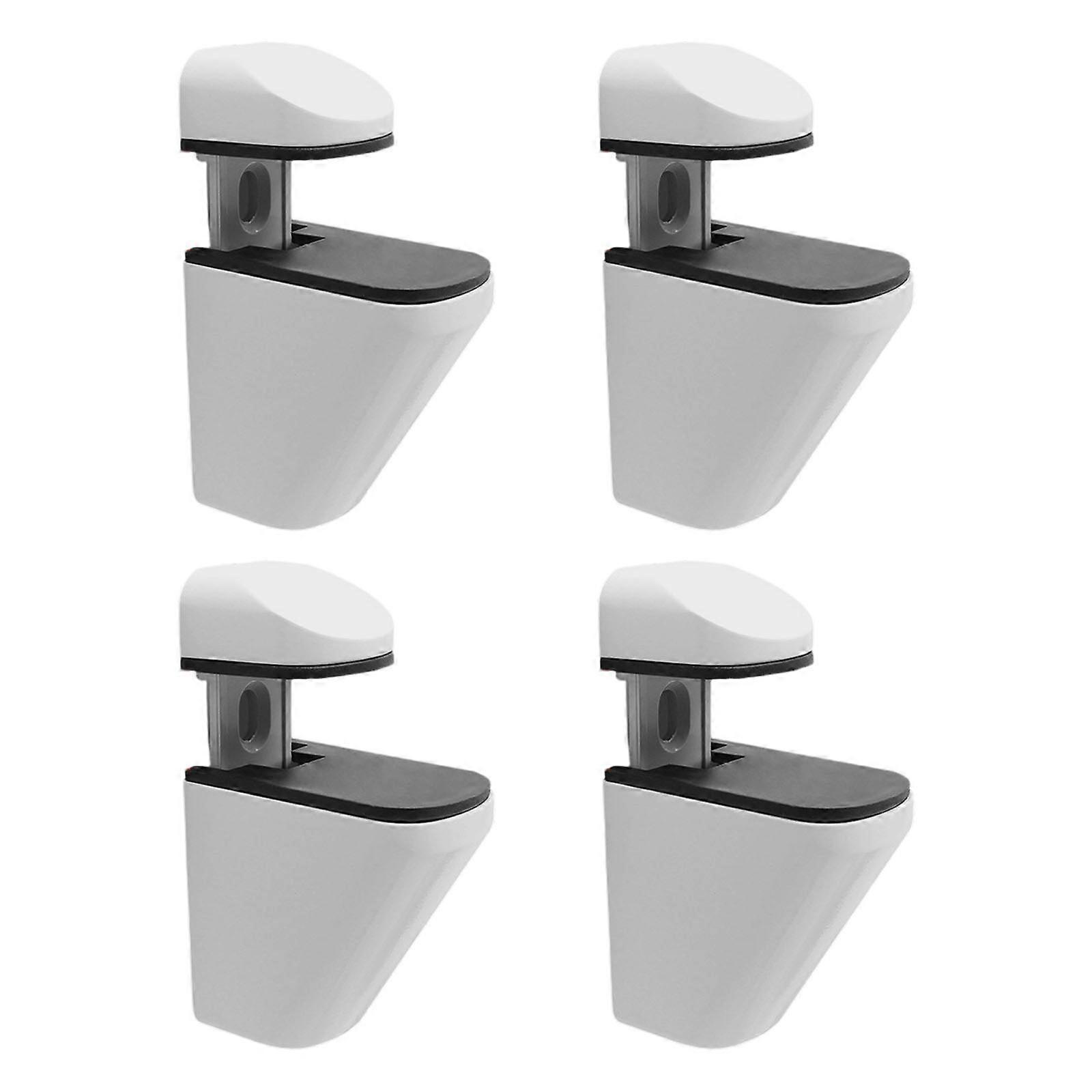 4pcs Glass Shelf Clamps Adjustable Thickness Support Simple Installation Stable Zincs Alloys Construction Multicolor