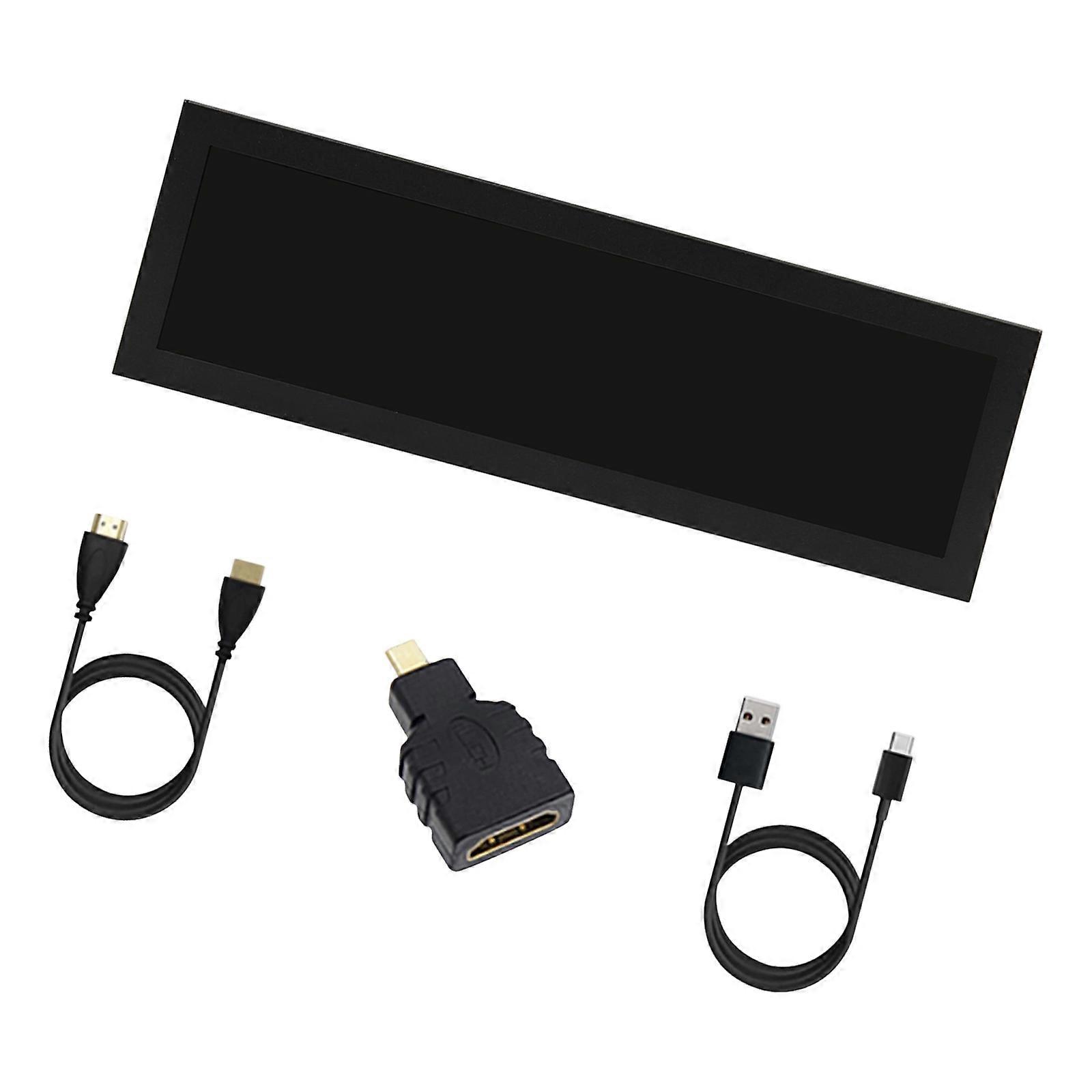 1920x480 PC Case Monitor 8.8inch Secondary Display Screen Replacement for PC CPU Computer Monitor Accessories Multicolor