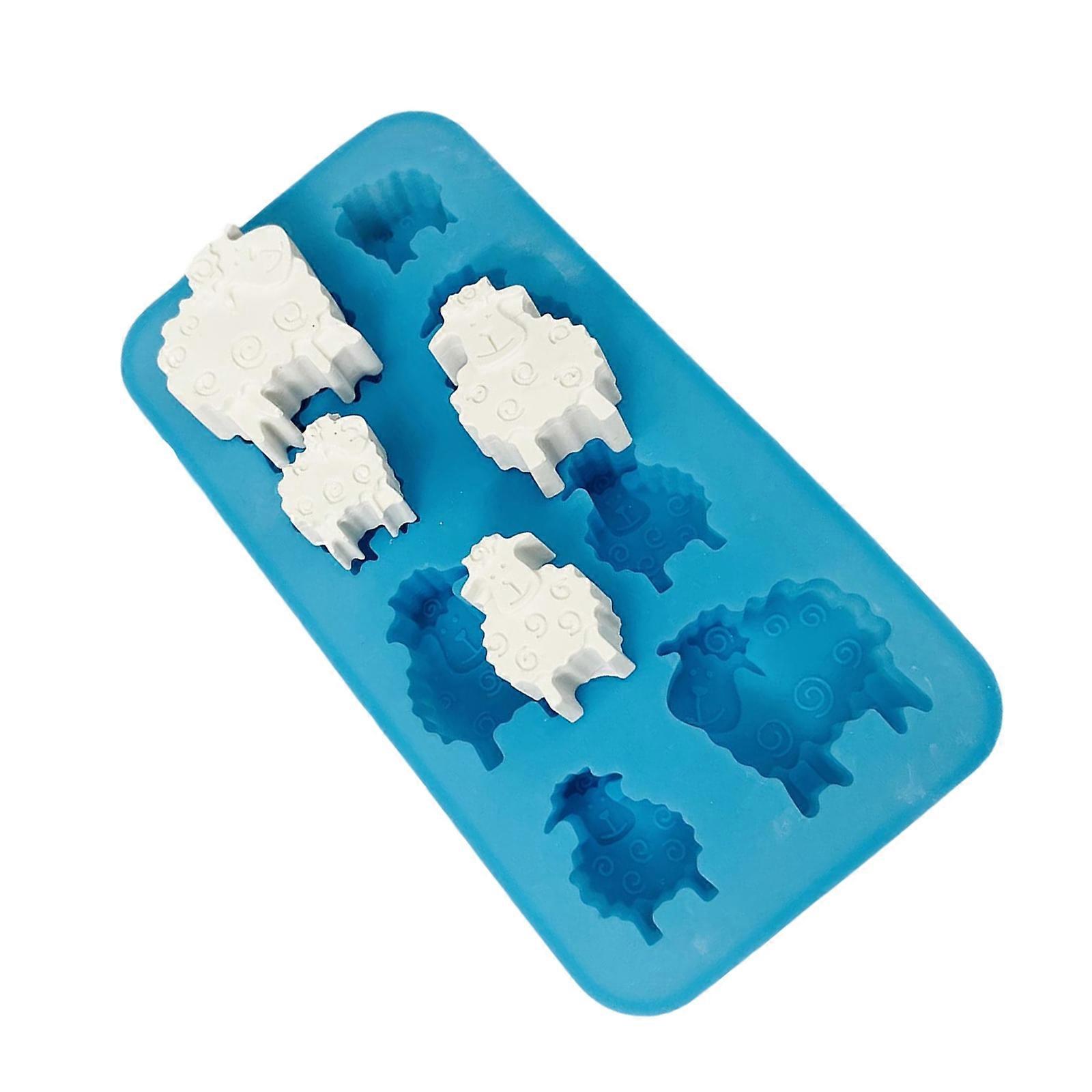 Easy Releasing 8 Cavity Silicone Moulds for Crafting Sheep Animals Shape Molds for Baking and DIY Enthusiasts Mould Multicolor