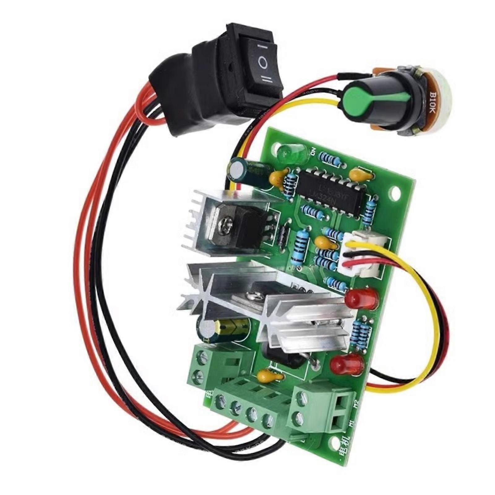 Reversible Motor Speed Controller PWM Adjustable Duty Cycle 10V 30V DC10V-30V 120W Multicolor