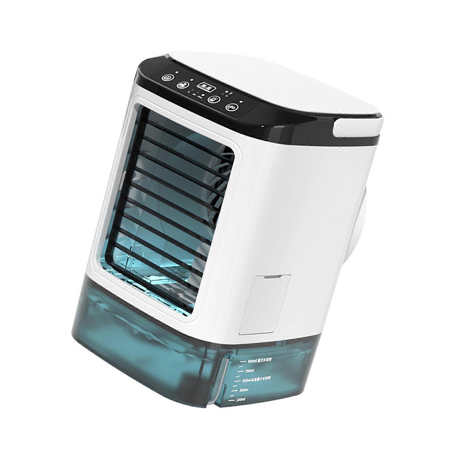 Miniature Portable Air Conditioner Humidifier Cooling Fan USB Charging Coolers 7 Color LED Lighting For Room Offices Multicolor