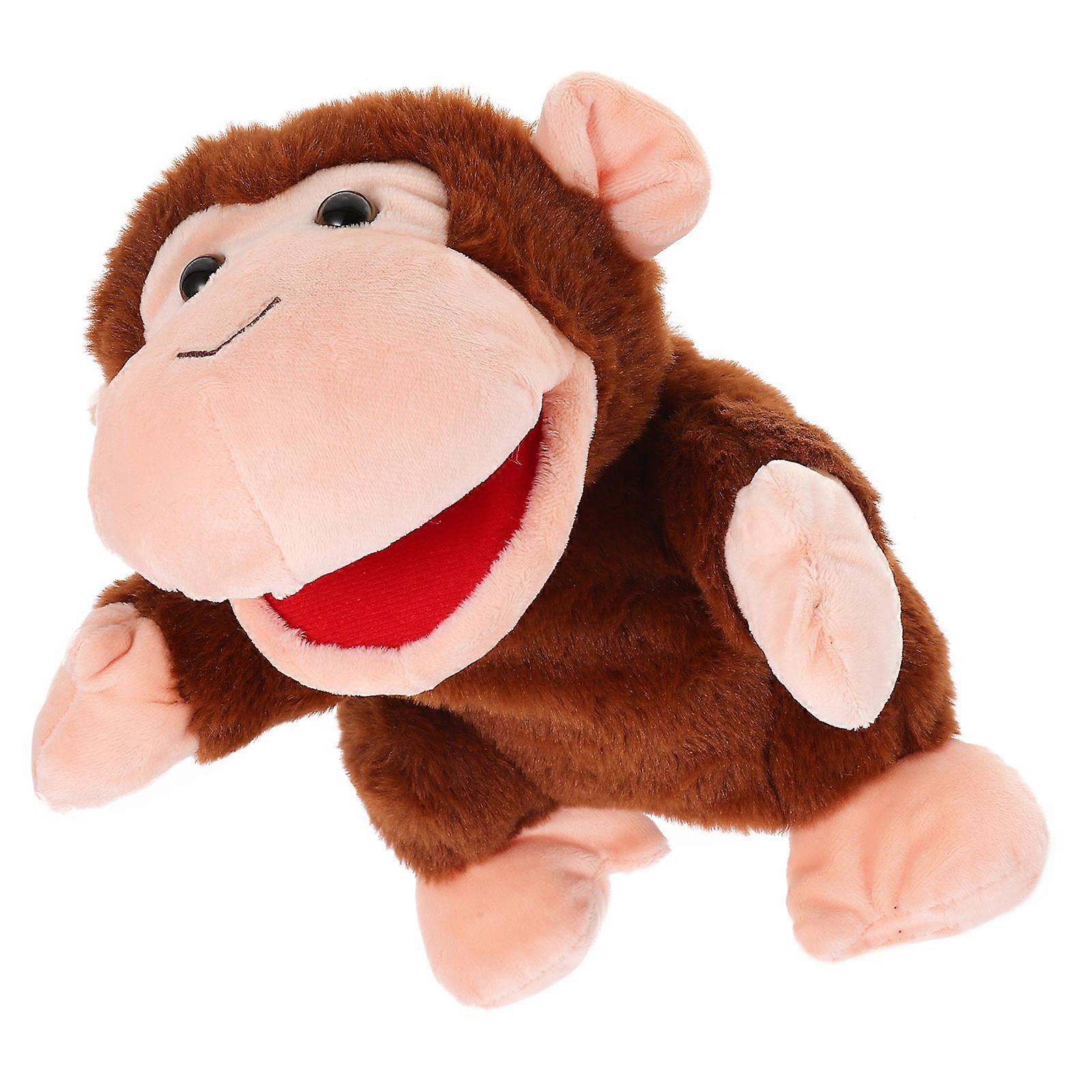 Plush Monkey Hand Puppet Animal Toy for Interactive Storytelling
