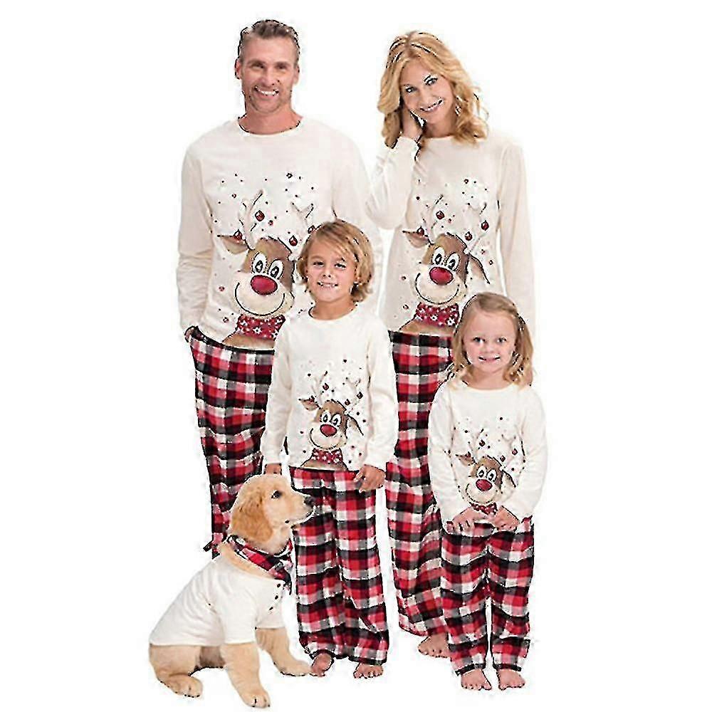 Joulupyjamat setti miesten naisten ja lasten