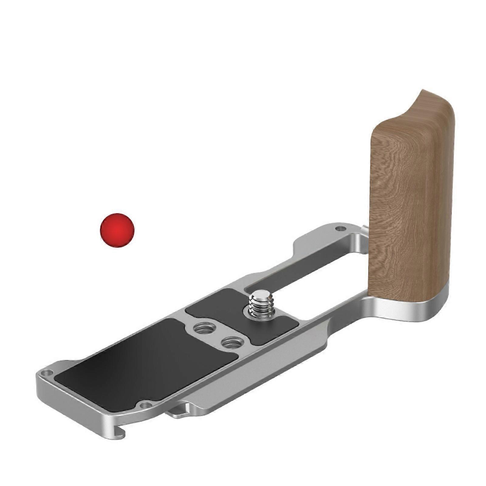 Camera L Shape Handle Bracket  Accessories Wood Handle L Shape Bracket Quick Release Plate  Silver