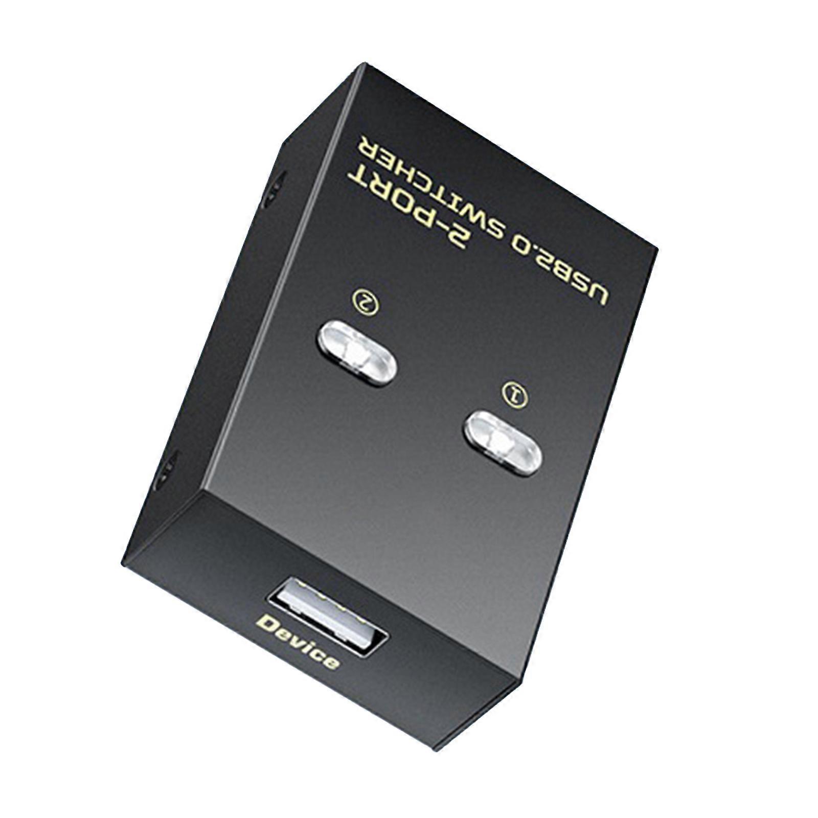 USB 2.0 Printer Switcher Share One Printer Between Two PC Enhances Productivity with Quick Switching with Manual Button Multicolor