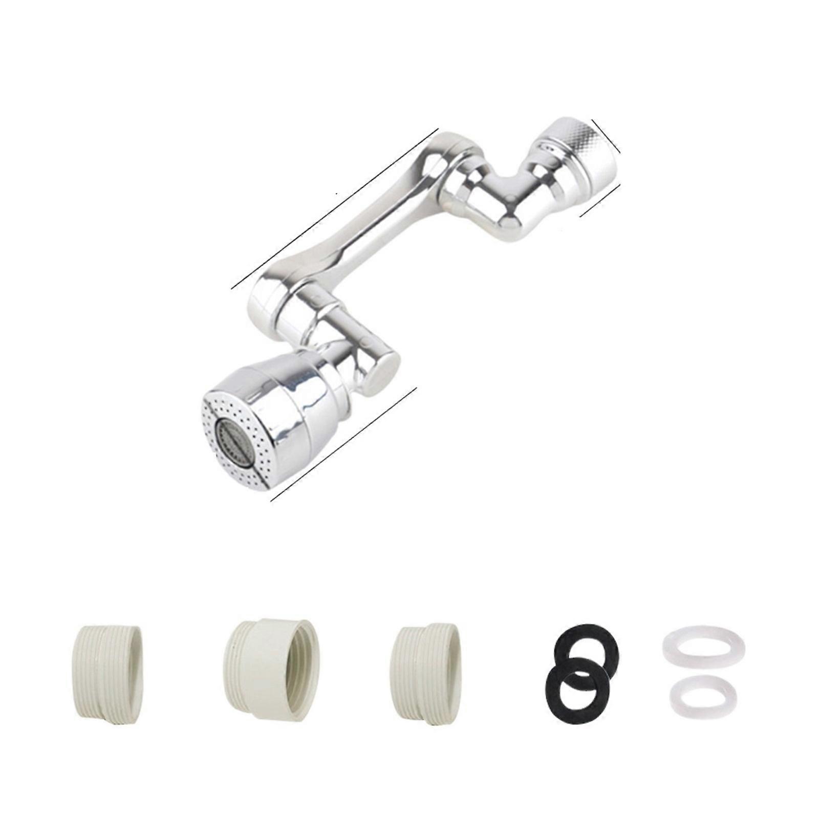 Universal 1080 Degree Rotatable Faucet Aerator Extender Plastic Splash Filter Faucets Bubbler Nozzle Robotic Arm 2 Modes Faucet ,Easy to Install
