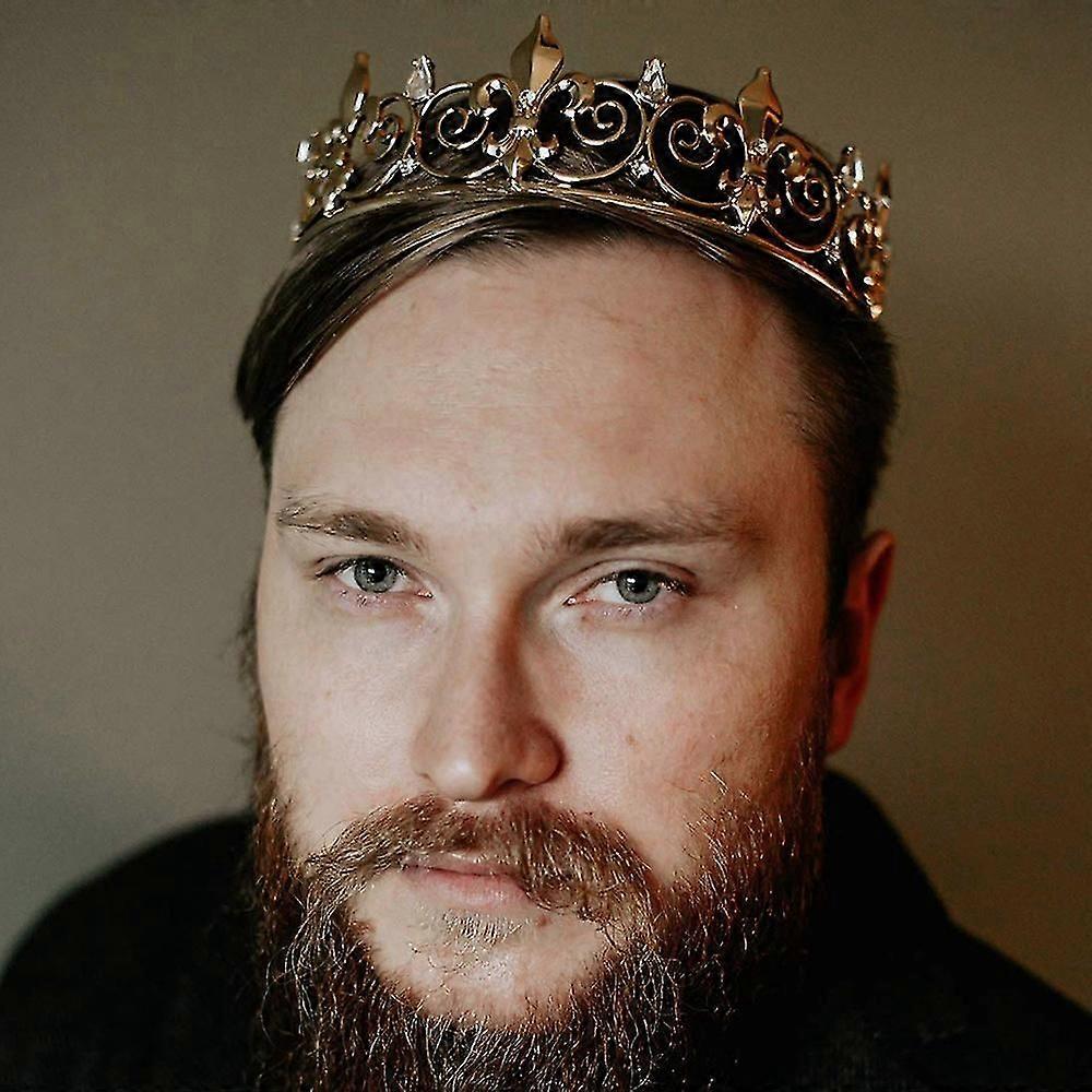Royal King Couronne Diadème Métal Homme - Ronde Pour Mariage, Bal, Photographie Ou Fête