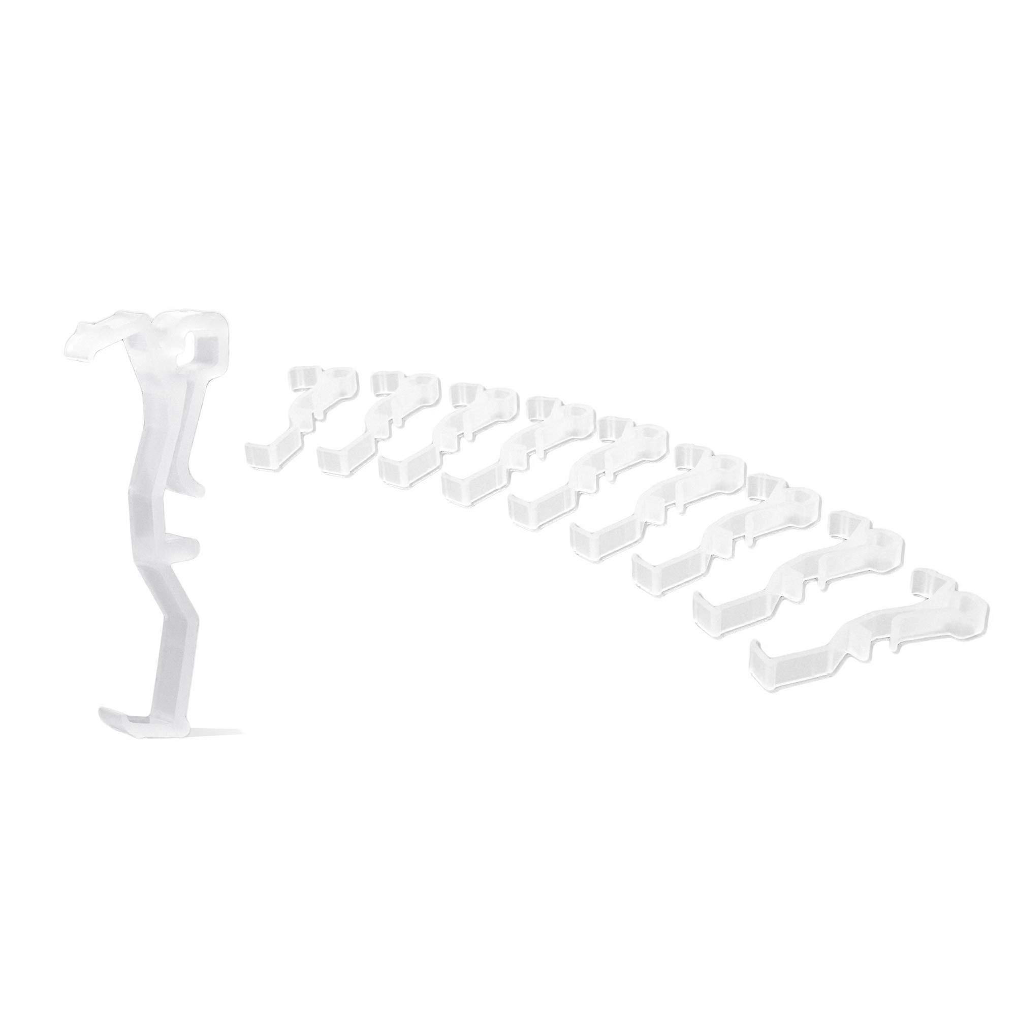 2.5 Inch Valance Clips for Vertical and Horizontal Blinds, Window Mounting Hardware, 10 Pack