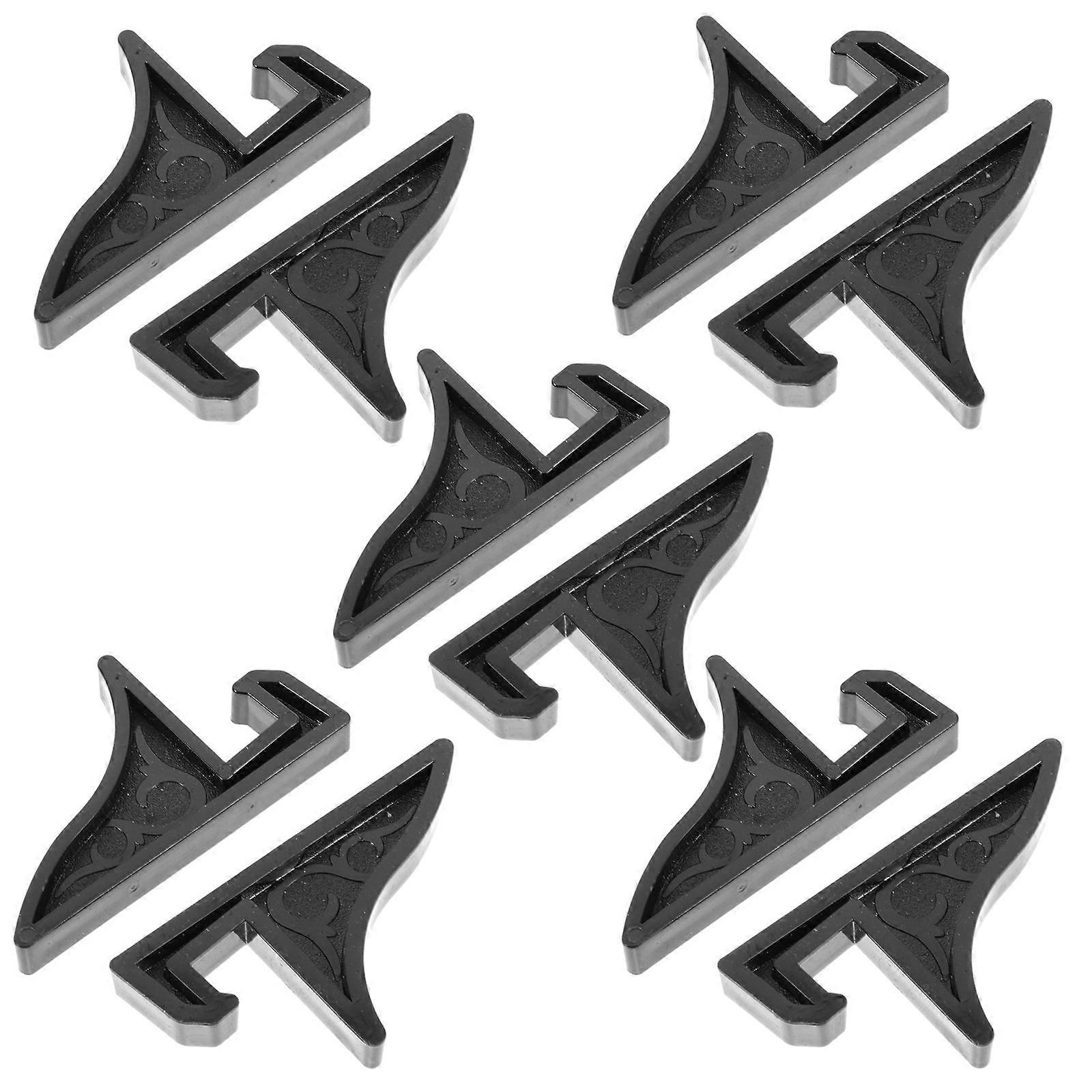 10Pcs Multi-Functional Photo Frame Supporting Stand Suitable For Certificates And Artwork Display Black Plastic Non-Scratch Surface