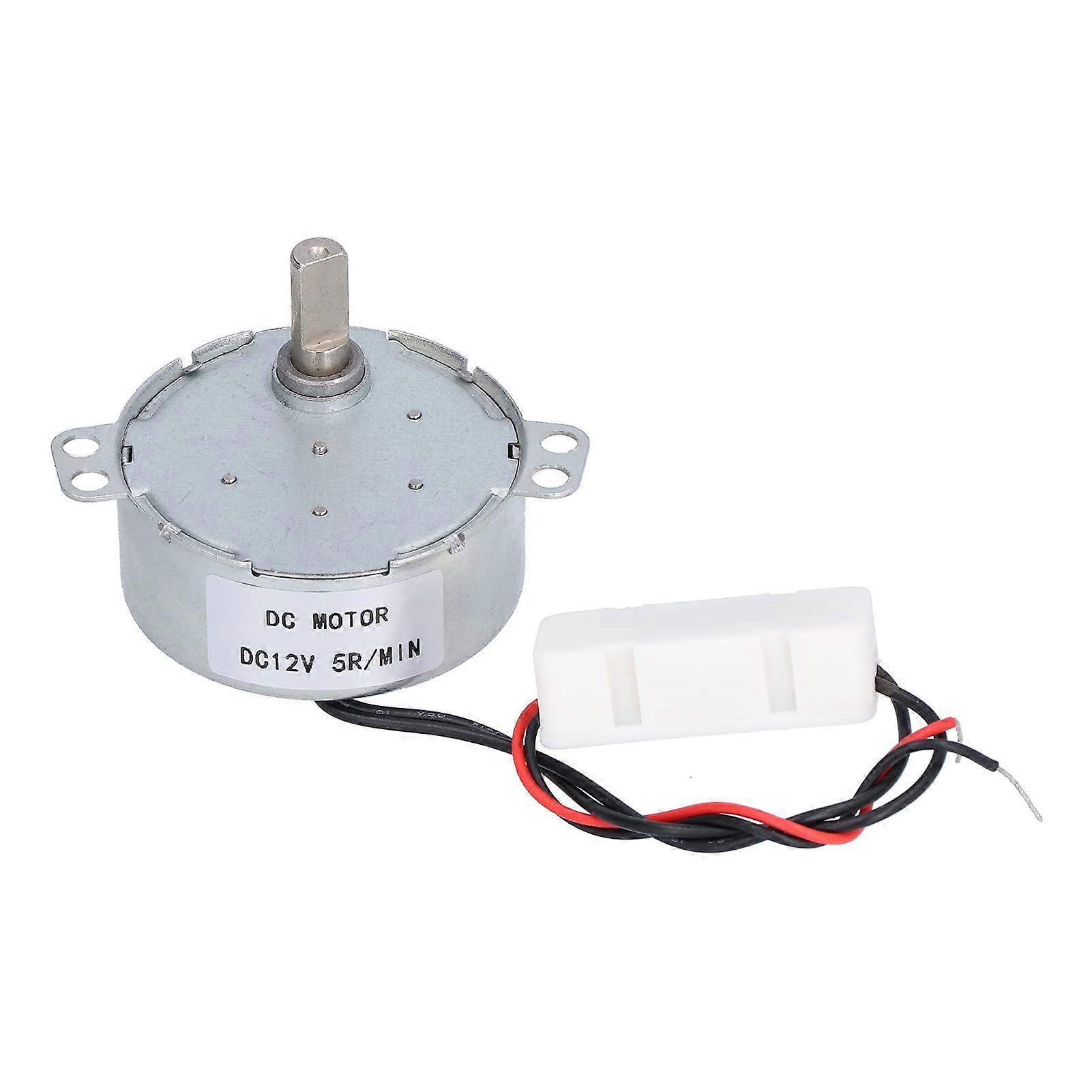DC Motor 12V 5RPM Single Flat Shaft  Torque CW CCW for Heater Fan Massager Display