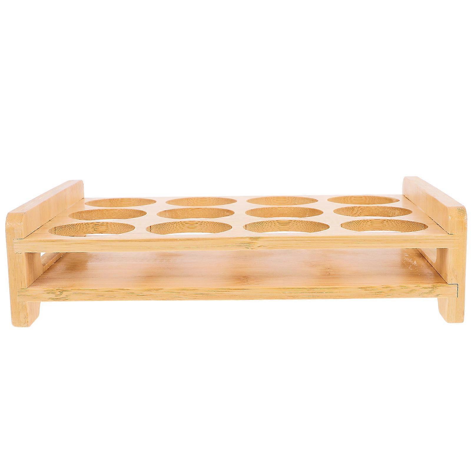 Holder with Bamboo Holder Tray for Storage and Whiskey Display