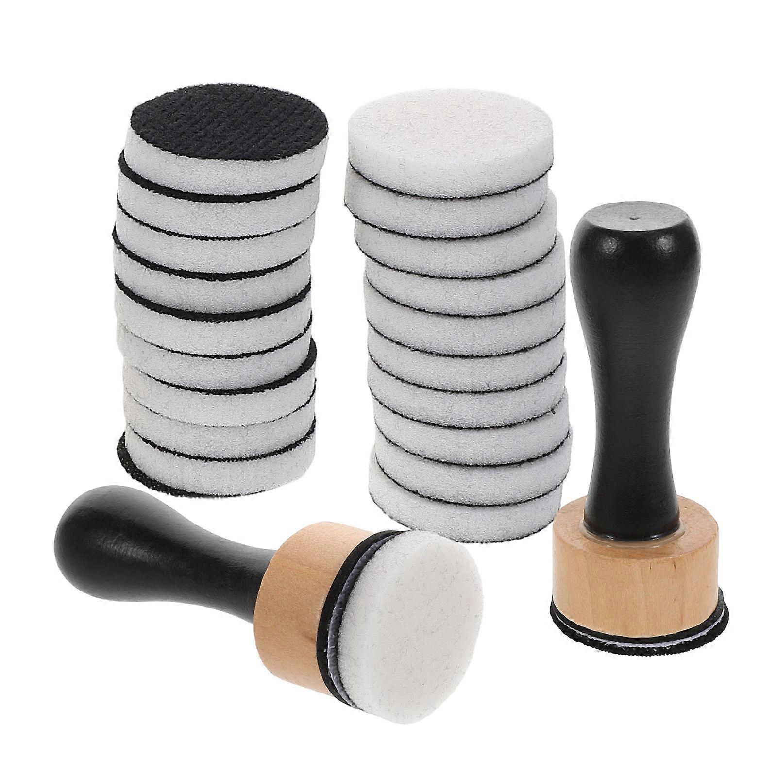 Ink Painting Tools for DIY Craft 1Set Foam Stamps with Wood Handle and Sponges