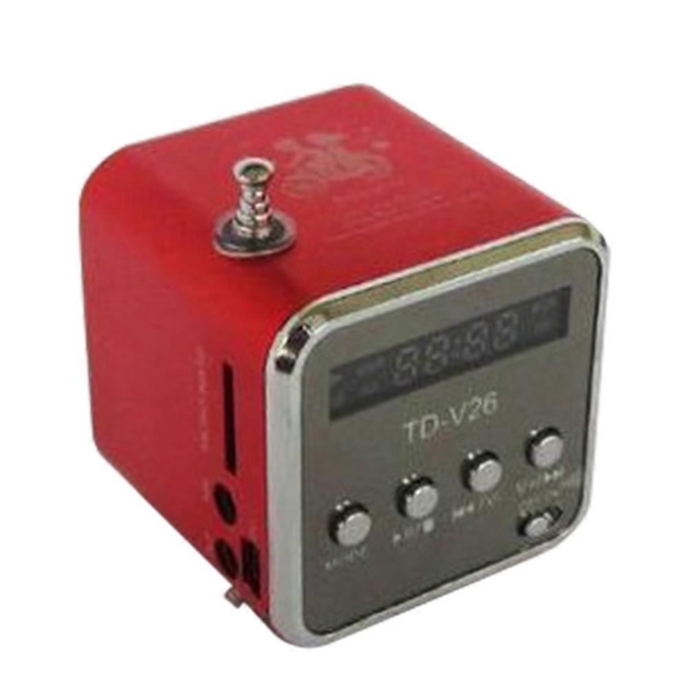 TD-V26 Digital Portable Mini Fm Radio Receiver Red