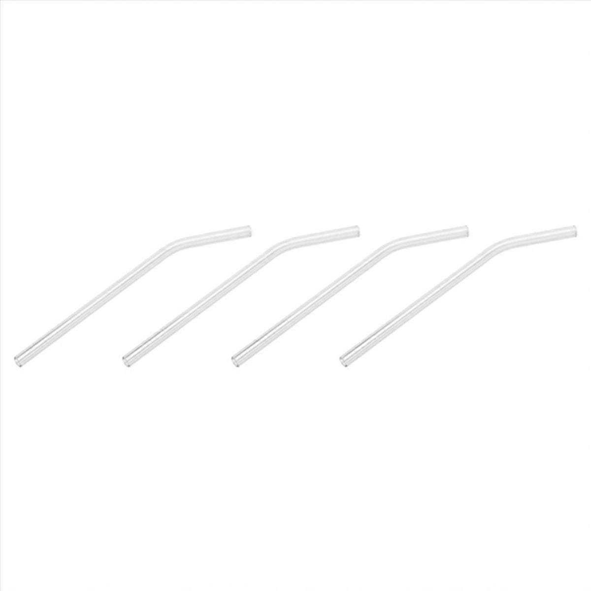 Reusable Bend Glass Drinking Thick Straws Wedding Party Transparent