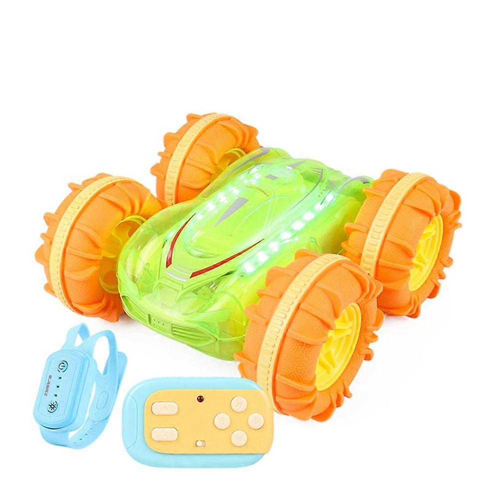 Voiture télécommandée cascadeuse double face Gesture Rolling Green